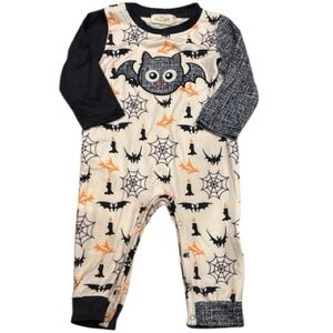 Spooky Bat and Web Print Bodysuit